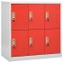 Armarios taquilla 2 uds de acero gris claro y rojo 90x45x92,5