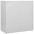 Armarios taquilla 2 uds de acero gris claro y rojo 90x45x92,5
