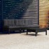 Muebles de jardín 4 pzas con cojines antracita madera de