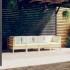 Muebles de jardín 4 pzas y cojines madera maciza de pino
