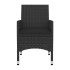 Set comedor de jardín 5 pzas y cojines ratán sintético y