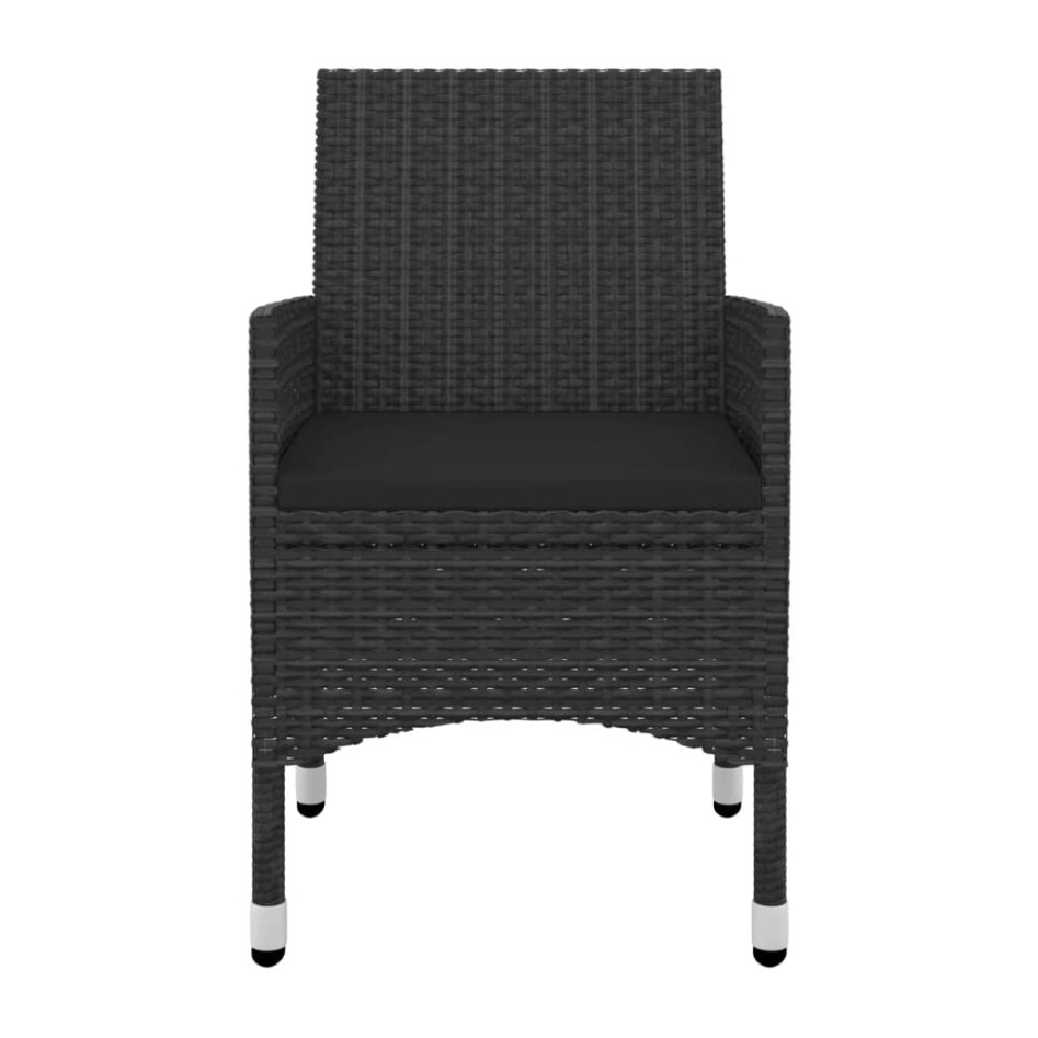 Set comedor de jardín 5 pzas y cojines ratán sintético y