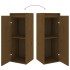 Muebles para TV 3 piezas madera maciza de pino marrón