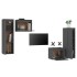 Muebles para TV 4 piezas madera maciza de pino