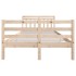 Estructura de cama doble pequeña de madera maciza 120x190