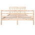 Estructura de cama de madera maciza 160x200