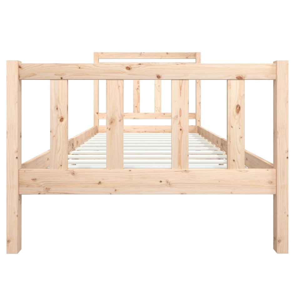 Estructura de cama madera maciza 100x200