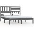 Estructura de cama madera maciza de pino gris 135x190