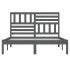 Estructura de cama madera maciza de pino gris 135x190