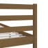 Estructura de cama doble madera maciza marrón miel 120x190