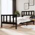 Estructura de cama madera maciza negro 100x200