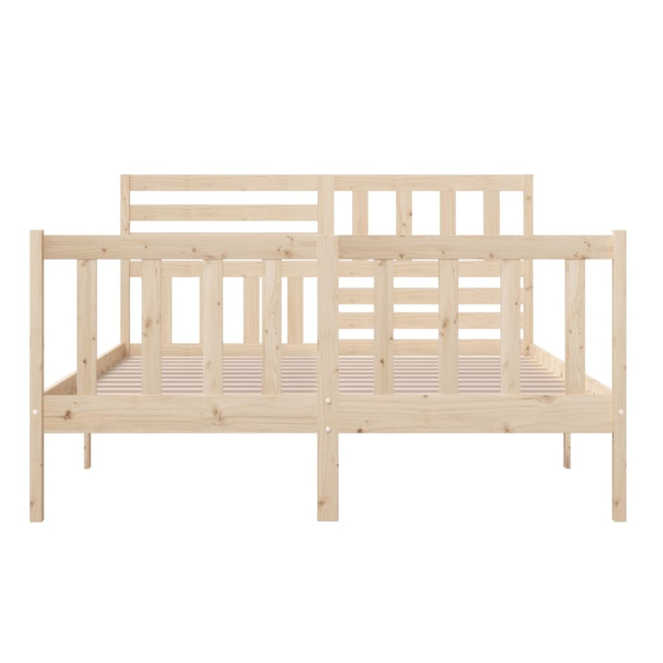 Estructura de cama de madera maciza 150x200