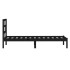 Estructura de cama individual de madera maciza negro 90x190