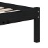 Estructura de cama individual de madera maciza negro 90x190
