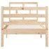 Estructura de cama individual pequeña madera maciza 75x190