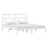 Estructura cama de madera maciza blanca super king 180x200