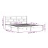 Estructura cama doble pequeña madera maciza 135x190