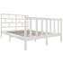 Estructura de cama madera maciza pino blanco 120x190