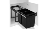 Cubo de basura de cocina extraíble reciclaje cierre suave 48 L