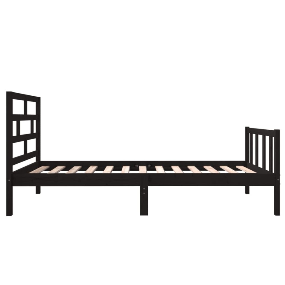Estructura de cama madera maciza de pino negro 75x190