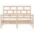 Estructura de cama de madera maciza 150x200