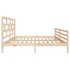 Estructura de cama de madera maciza 150x200