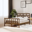 Estructura de cama madera maciza pino marrón miel 120x200 cm