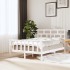 Estructura de cama madera maciza de pino blanco 120x200