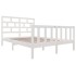 Estructura de cama madera maciza de pino blanco 120x200