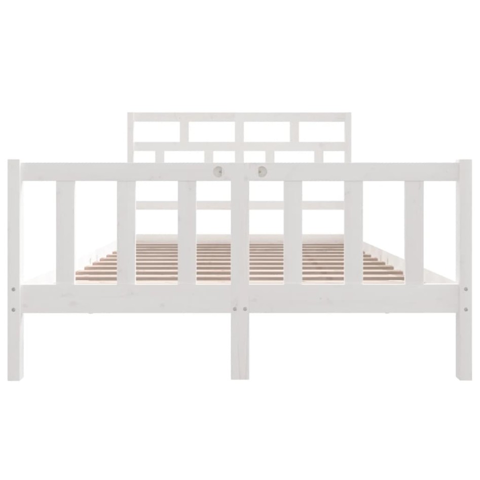 Estructura de cama madera maciza de pino blanco 120x200