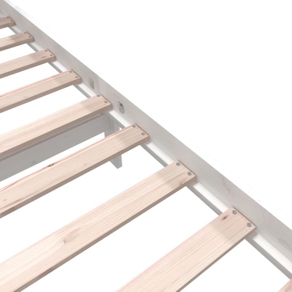 Estructura de cama madera maciza de pino blanco 120x200