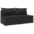 Set de muebles de jardín 2 pzas y cojines ratán sintético