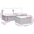 Set muebles de jardín 3 piezas y cojines ratán sintético