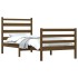 Estructura de cama madera maciza pino marrón miel 90x200
