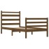 Estructura de cama madera maciza pino marrón miel 90x200