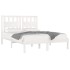 Estructura de cama madera maciza blanco Super King 180x200