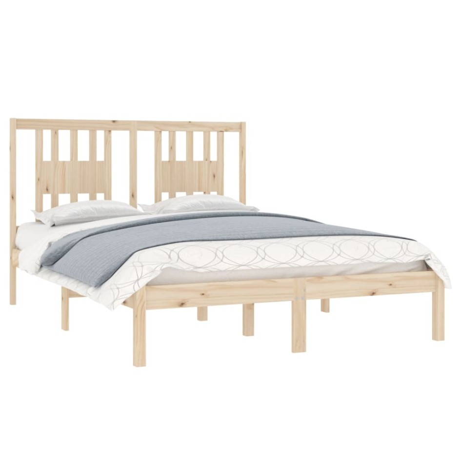 Estructura de cama madera maciza de pino 140x190