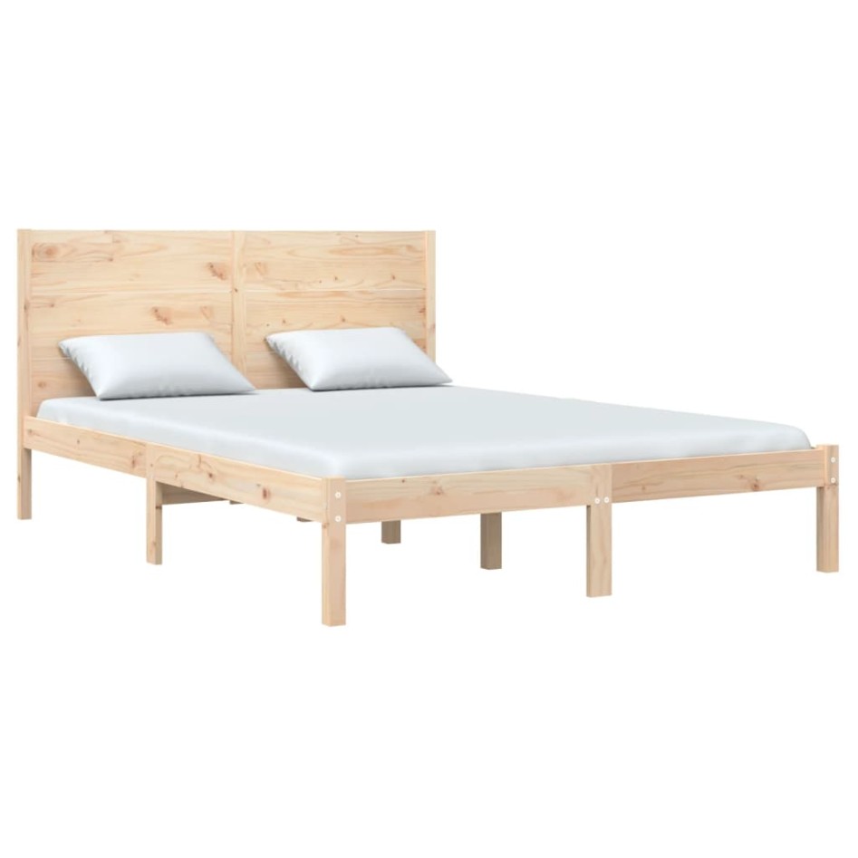 Estructura de cama madera maciza de pino 140x190