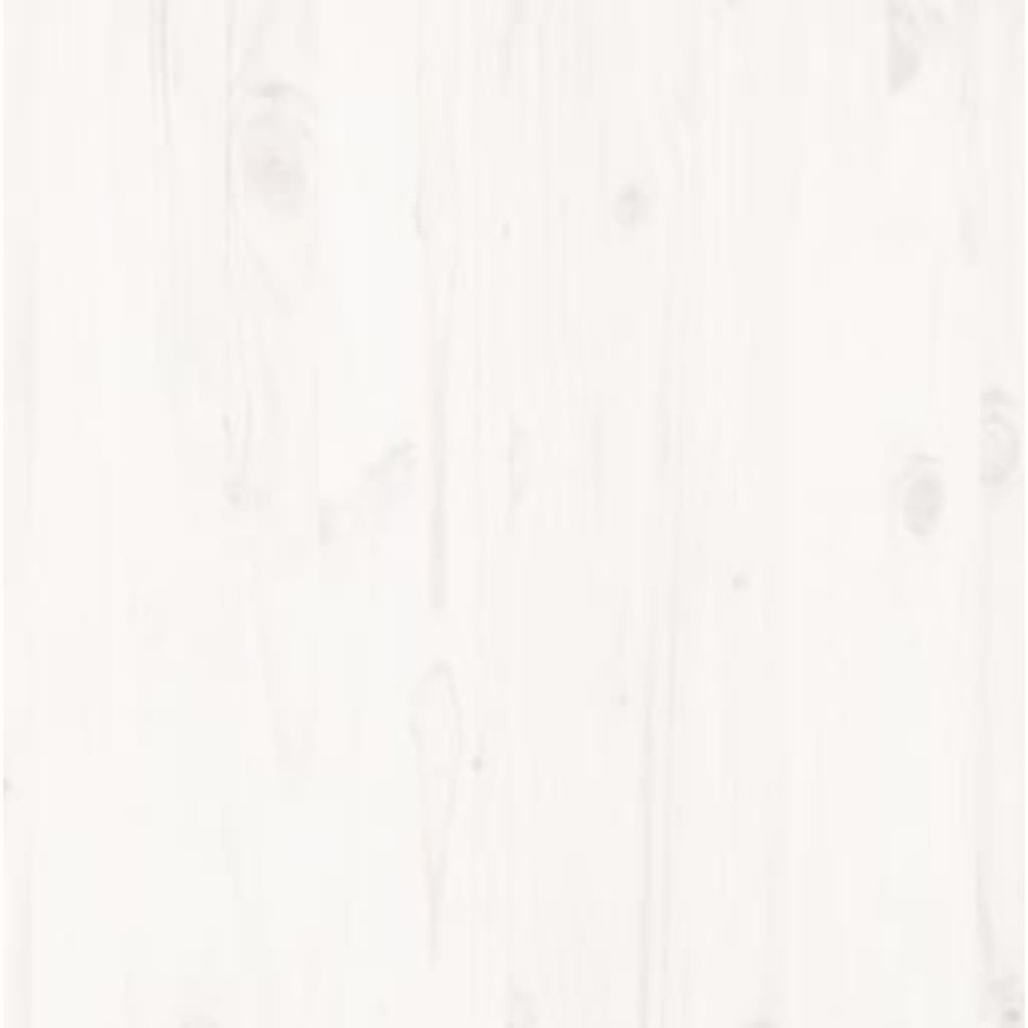 Estructura de cama individual madera maciza blanco 90x190