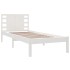 Estructura de cama madera maciza de pino blanco 100x200