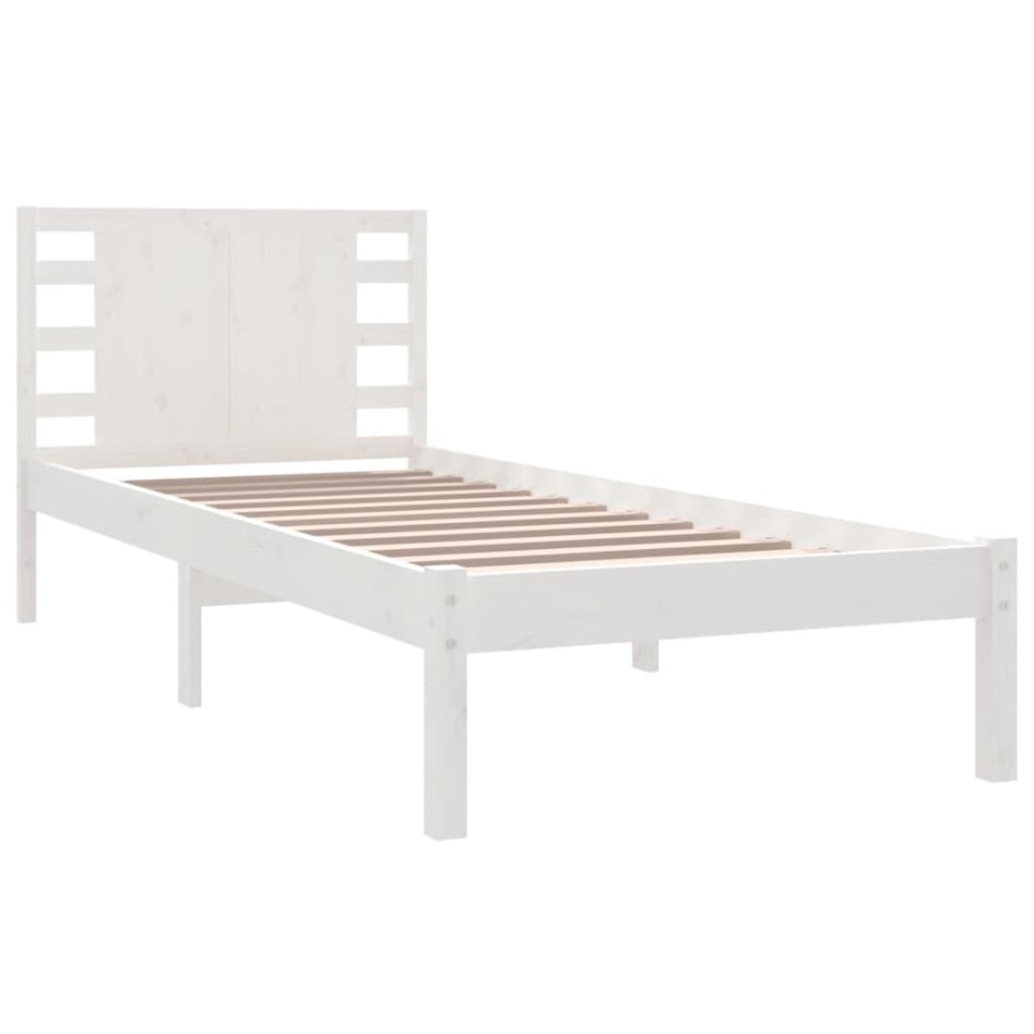 Estructura de cama madera maciza de pino blanco 100x200