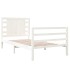 Estructura de cama madera maciza de pino blanco 90x190