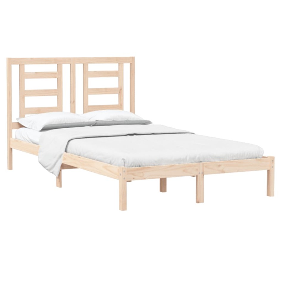 Estructura de cama madera maciza 120x190