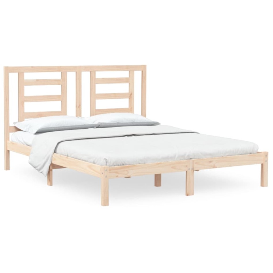 Estructura de cama madera maciza de pino 150x200
