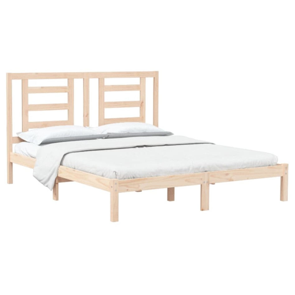 Estructura de cama madera maciza de pino 150x200