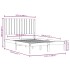 Estructura de cama madera maciza negra 120x190