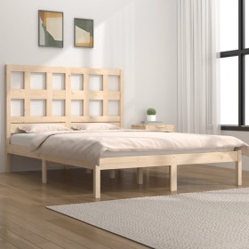 Estructura de cama de madera maciza de pino 160x200
