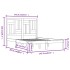 Estructura de cama de madera maciza de pino blanca 140x200