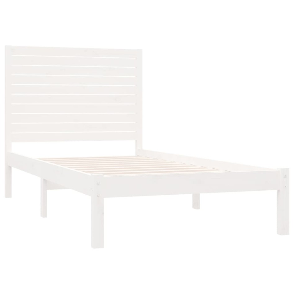 Estructura de cama madera maciza de pino blanco 100x200