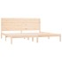 Estructura de cama de madera maciza 200x200